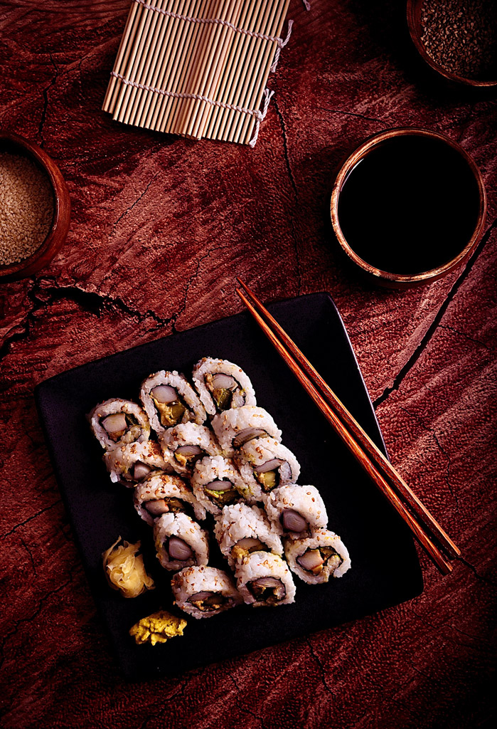 Sushi, asian japan food photography by Javier Shirley