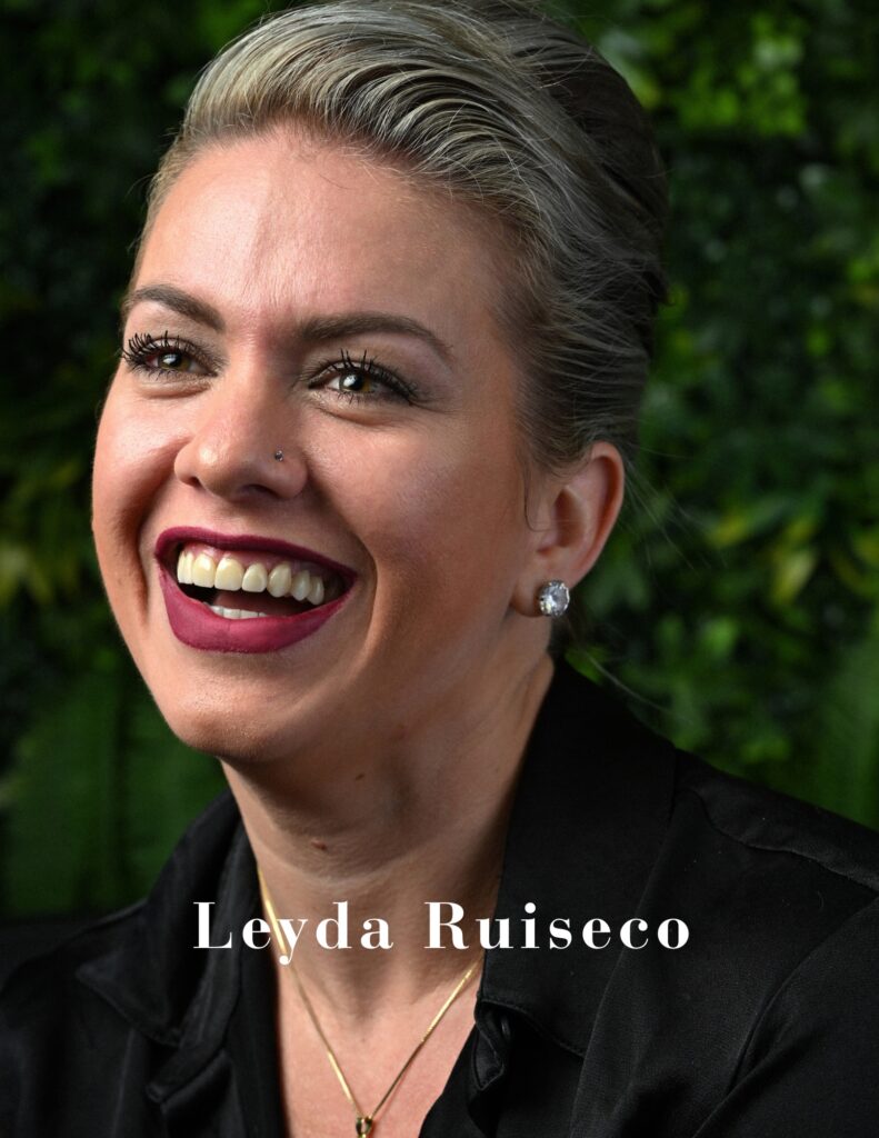 Portrait of Leyda Ruiseco smiling , featured in Round Circle Magazine Issue 02.